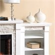 SEI Furniture Gallatin Traditional Electric Fireplace with Storage in White