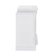 SEI Furniture Gallatin Traditional Electric Fireplace with Storage in White