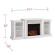 SEI Furniture Gallatin Traditional Electric Fireplace with Storage in White