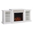 SEI Furniture Gallatin Traditional Electric Fireplace with Storage in White