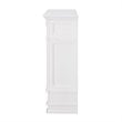 SEI Furniture Highgate Faux Marble Electric Fireplace TV Stand in White