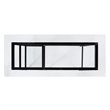 SEI Furniture Avery Glass Top Metal Writing Desk in Black