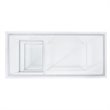 SEI Furniture Layton Contemporary Glass Top Metal Student Desk in White