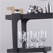 Holly and Martin Zhori Mid Century Modern Bar Cart in Black
