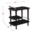 Holly and Martin Zhori Mid Century Modern Bar Cart in Black