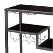 Holly and Martin Zephs Contemporary Bar Cart in Black with Smoked Mirror