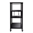 Holly and Martin Zephs Contemporary Bar Cart in Black with Smoked Mirror