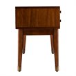 SEI Furniture Rhoda Mid Century Upholstered Storage Bench in Brown