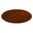 SEI Furniture Rhoda Mid Century Modern Oval Coffee Table in Dark Sienna