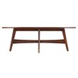 SEI Furniture Rhoda Mid Century Modern Oval Coffee Table in Dark Sienna