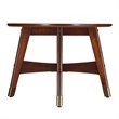 SEI Furniture Rhoda Mid Century Modern Oval Coffee Table in Dark Sienna
