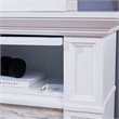 SEI Furniture Jacksdale Faux Stone Electric Fireplace TV Stand in White