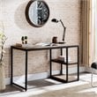SEI Furniture Garviston Reclaimed Wood Writing Desk in Rustic Black