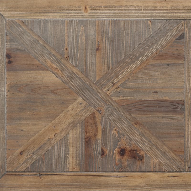 SEI Furniture Garviston Reclaimed Wood Writing Desk in Rustic Black