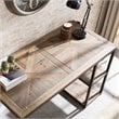 SEI Furniture Garviston Reclaimed Wood Writing Desk in Rustic Black