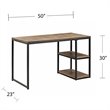 SEI Furniture Garviston Reclaimed Wood Writing Desk in Rustic Black