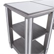 SEI Furniture Wedlyn Mirrored Writing Desk in Brushed Matte Silver