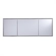 SEI Furniture Wedlyn Mirrored Writing Desk in Brushed Matte Silver