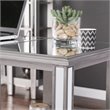 SEI Furniture Wedlyn Mirrored Writing Desk in Brushed Matte Silver