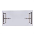 Holly and Martin Haxor Modern Glass Top Writing Desk in Champagne