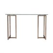 Holly and Martin Haxor Modern Glass Top Writing Desk in Champagne