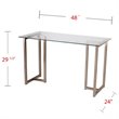 Holly and Martin Haxor Modern Glass Top Writing Desk in Champagne