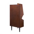 SEI Furniture Larson Mid Century Corner Bar Cabinet in Dark Tobacco