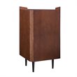 SEI Furniture Larson Mid Century Corner Bar Cabinet in Dark Tobacco