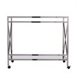 SEI Furniture Maxton Glam Bar Cart in Polished Silver
