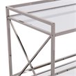 SEI Furniture Maxton Glam Bar Cart in Polished Silver