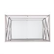 SEI Furniture Maxton Glam Bar Cart in Polished Silver