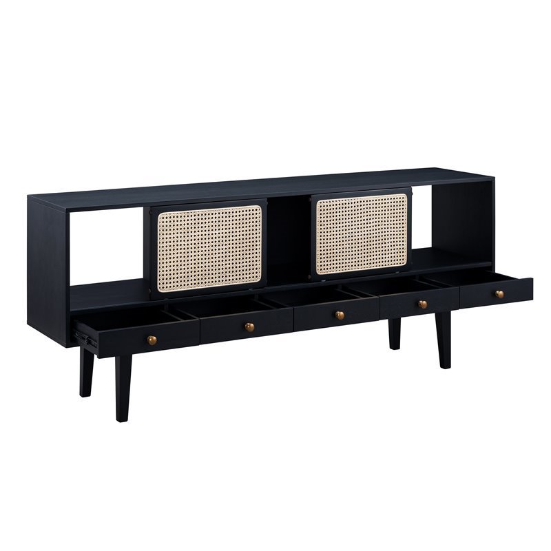 Holly and Martin Simms Mid Century Modern Media Console in Black
