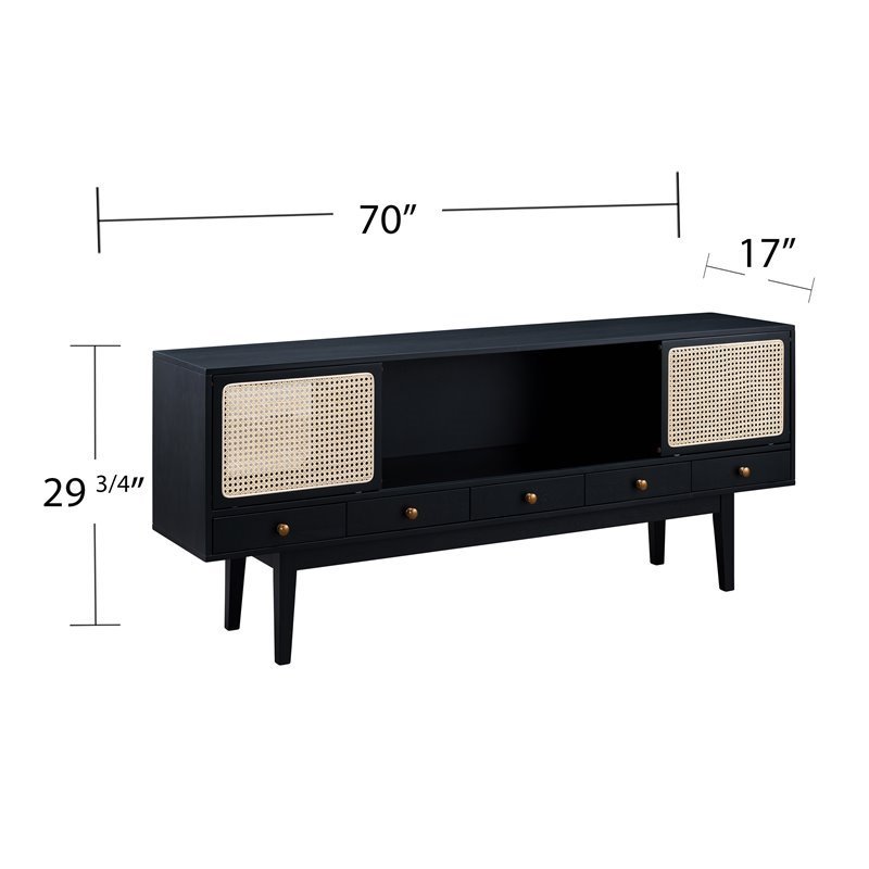 Holly and Martin Simms Mid Century Modern Media Console in Black