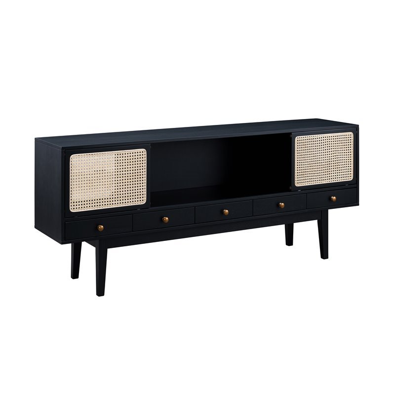 Holly and Martin Simms Mid Century Modern Media Console in Black