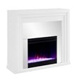 SEI Furniture Stadderly Color Changing Electric Fireplace in White