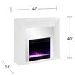 SEI Furniture Stadderly Color Changing Electric Fireplace in White