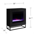 SEI Furniture Frescan Color Changing Electric Fireplace in Black