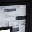 SEI Furniture Drovling Marble Color Changing Electric Fireplace in Black