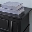 SEI Furniture Drovling Marble Color Changing Electric Fireplace in Black