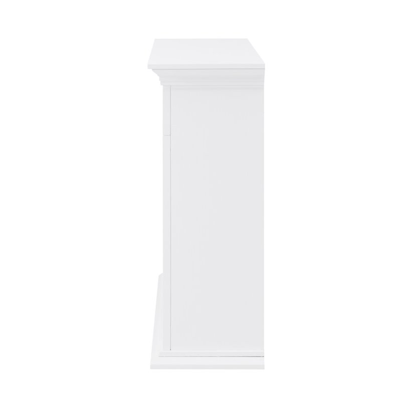 SEI Furniture Torlington Tiled Marble Electric Fireplace in White