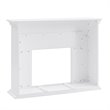 SEI Furniture Torlington Tiled Marble Electric Fireplace in White