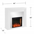 SEI Furniture Stadderly Mirrored Electric Fireplace in White