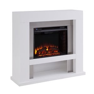 sei furniture lirrington stainless steel electric fireplace