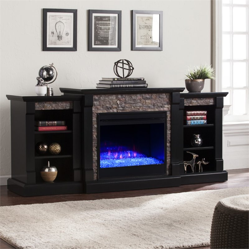 Southern Enterprises Gallatin Color Changing Electric Fireplace in