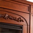 SEI Furniture Chantilly Color Changing Electric Fireplace in Brown