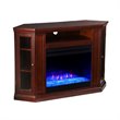 SEI Furniture Claremont Color Changing Electric Fireplace in Cherry