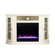 SEI Furniture Claremont Color Changing Electric Fireplace in Ivory