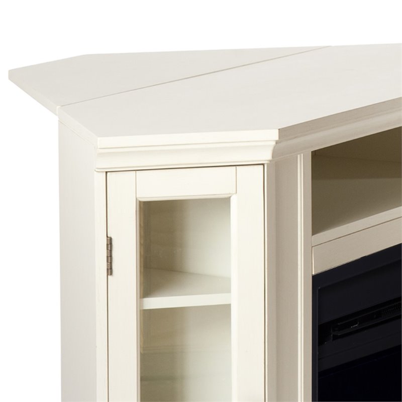 SEI Furniture Claremont Color Changing Electric Fireplace in Ivory