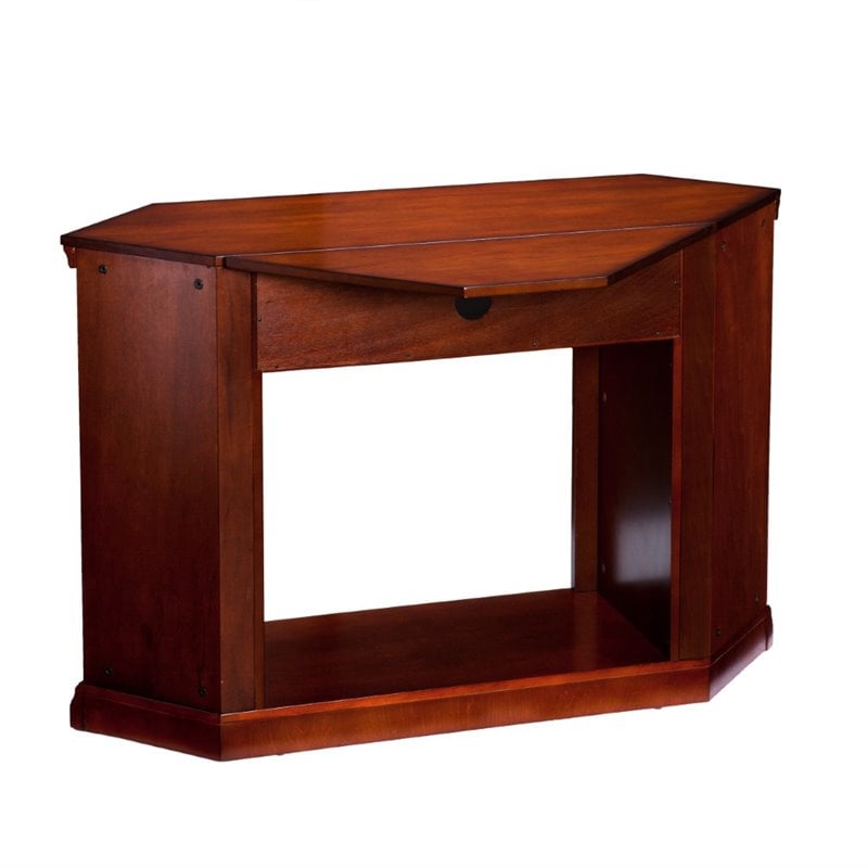 SEI Furniture Claremont Color Changing Electric Fireplace in Brown