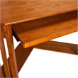 SEI Furniture Wood Corner Computer Desk in Mission Oak with Gun Metal Handles